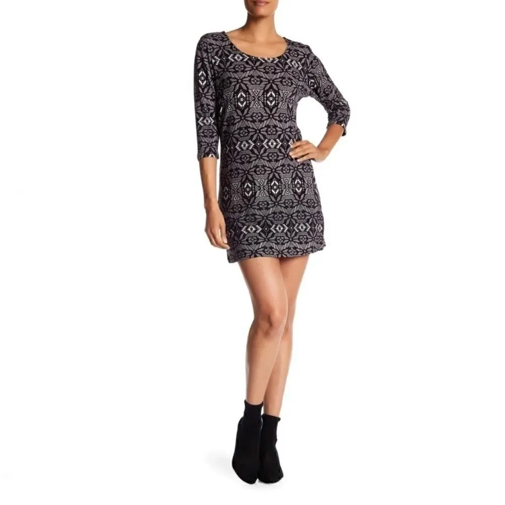 NWT Papillon Multicolor patterned sweater dress m